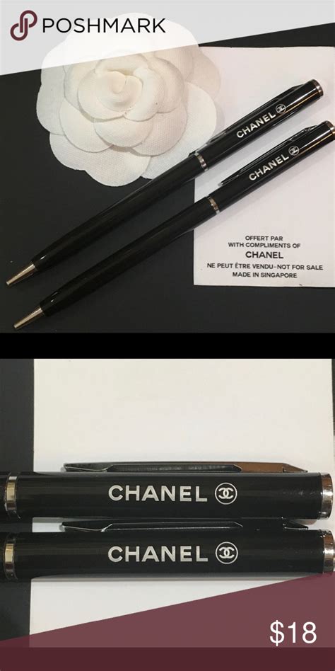 chanel ballpoint pen|Chanel eyeshadow pencil.